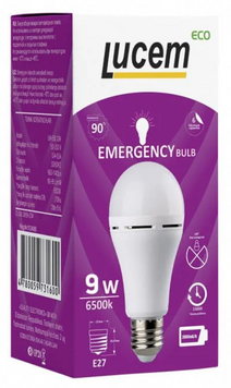Лампа світлодіодна LUCEM LED 9 Вт A80 E27 220 В 6500 К 542132322 фото